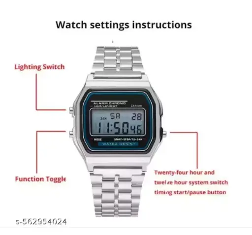 Vintage Square Dial Unisex Wrist Watch for Men Pack of 1