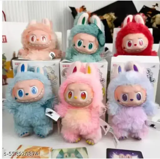 Helospace LABUBU DOLL | The Monsters Vinyl Plush Blind Box Figure – Labubu Collectible Action Figures, Mystery Pendant Keychain, Random Design Surprise Gift for Home Decoration & Keyrings, Random (1-PCS) Multicolor